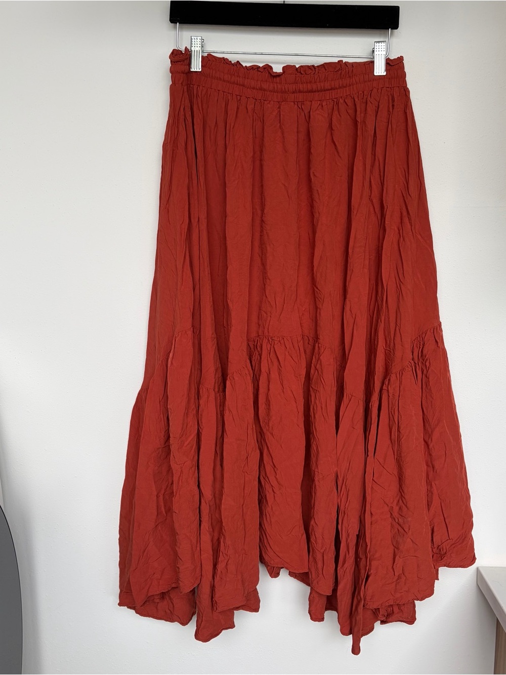 Scarlet Darkness High Waist Tiered Renaissance Maxi Skirt Gothic Orange Large - Picture 10 of 10